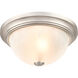 Whitton 2 Light 11 inch Satin Nickel Flush Mount Ceiling Light